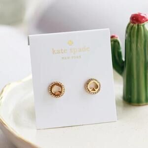 Kate Spade Spot the Spade Pave Halo Studs Earrings